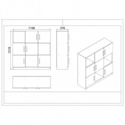 Conjunto de muebles de oficina VO18-W blanco Practica Hogar