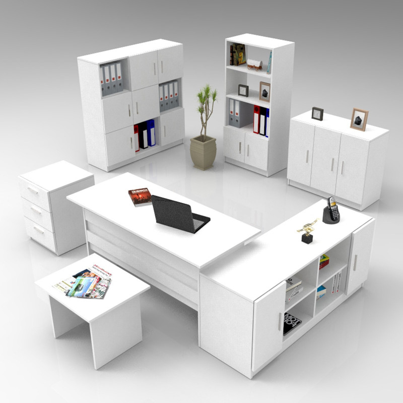 Conjunto de muebles de oficina VO19-W blanco Practica Hogar Conjunto de muebles de oficina VO19-W blanco Practica Hogar