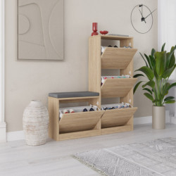 Zapatero Dude roble Practica Hogar