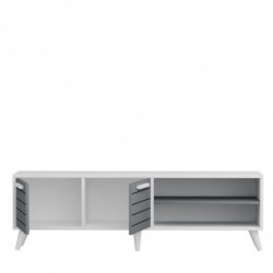 Mueble TV Noyan Blanco Antracita Practica Hogar