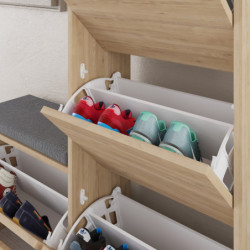 Zapatero Dude roble Practica Hogar