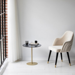 Mesa auxiliar Chill gris oscuro dorado Practica Hogar