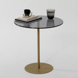 Mesa auxiliar Chill gris oscuro dorado Practica Hogar