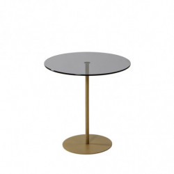 Mesa auxiliar Chill gris oscuro dorado Practica Hogar