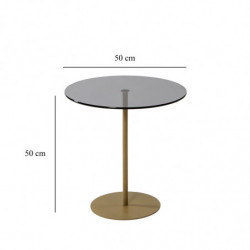 Mesa auxiliar Chill gris oscuro dorado Practica Hogar