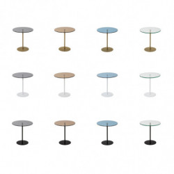 Mesa auxiliar Chill gris oscuro dorado Practica Hogar