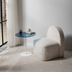Mesa auxiliar Chill blanco azul Practica Hogar