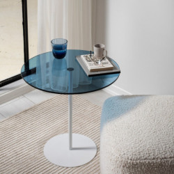 Mesa auxiliar Chill blanco azul Practica Hogar