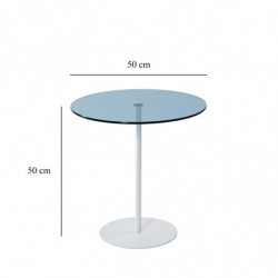 Mesa auxiliar Chill blanco azul Practica Hogar