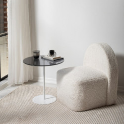 Mesa auxiliar Chill gris oscuro blanco Practica Hogar