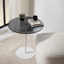 Mesa auxiliar Chill gris oscuro blanco Practica Hogar