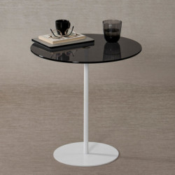 Mesa auxiliar Chill gris oscuro blanco Practica Hogar