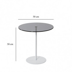 Mesa auxiliar Chill gris oscuro blanco Practica Hogar
