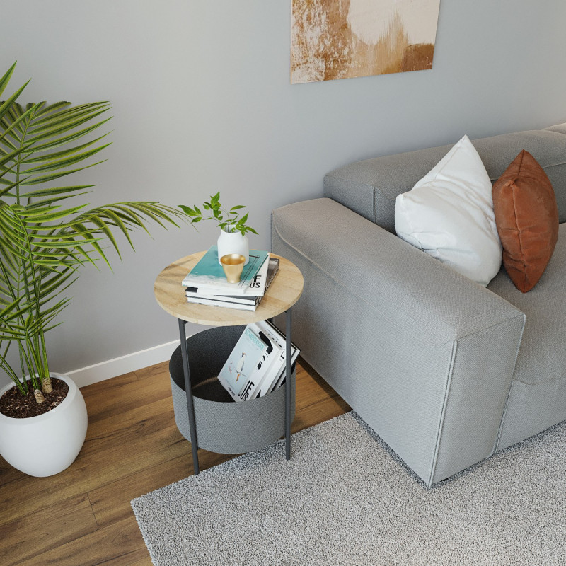 Mesa auxiliar Passau L2018 roble negro Practica Hogar Mesa auxiliar Passau L2018 roble negro Practica Hogar