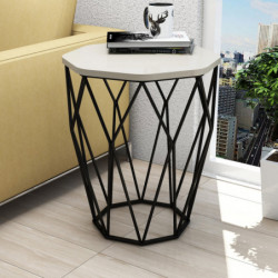 Mesa auxiliar Sofya negro crema Practica Hogar