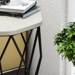 Mesa auxiliar Sofya negro crema Practica Hogar