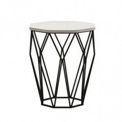 Mesa auxiliar Sofya negro crema Practica Hogar
