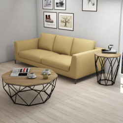 Mesa auxiliar Sofya roble negro Practica Hogar