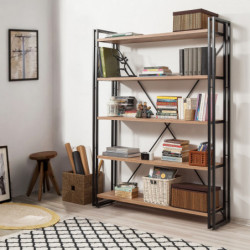 Conjunto de muebles de despacho Cosmo -TKM.8 pino atlántico negro Practica Hogar