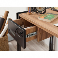 Conjunto de muebles de despacho Cosmo -TKM.8 pino atlántico negro Practica Hogar