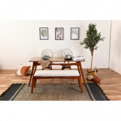 Set mesa y sillas (4 piezas) Touch (2S-1B) crema nogal Practica Hogar