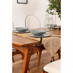 Set mesa y sillas (4 piezas) Touch (2S-1B) crema nogal Practica Hogar