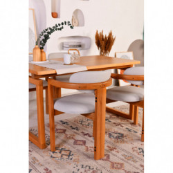 Set mesa y sillas (5 piezas) Cheri 4S crema roble Practica Hogar