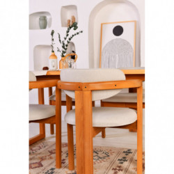 Set mesa y sillas (5 piezas) Cheri 4S crema roble Practica Hogar