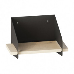 Estante de pared Short Arm Negro Practica Hogar