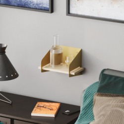 Estante de pared Short Arm Oro Practica Hogar