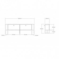 Mueble TV Ahu nogal Practica Hogar