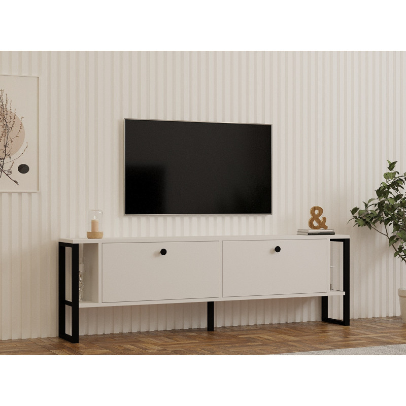 Mueble TV Ahu blanco Practica Hogar Mueble TV Ahu blanco Practica Hogar
