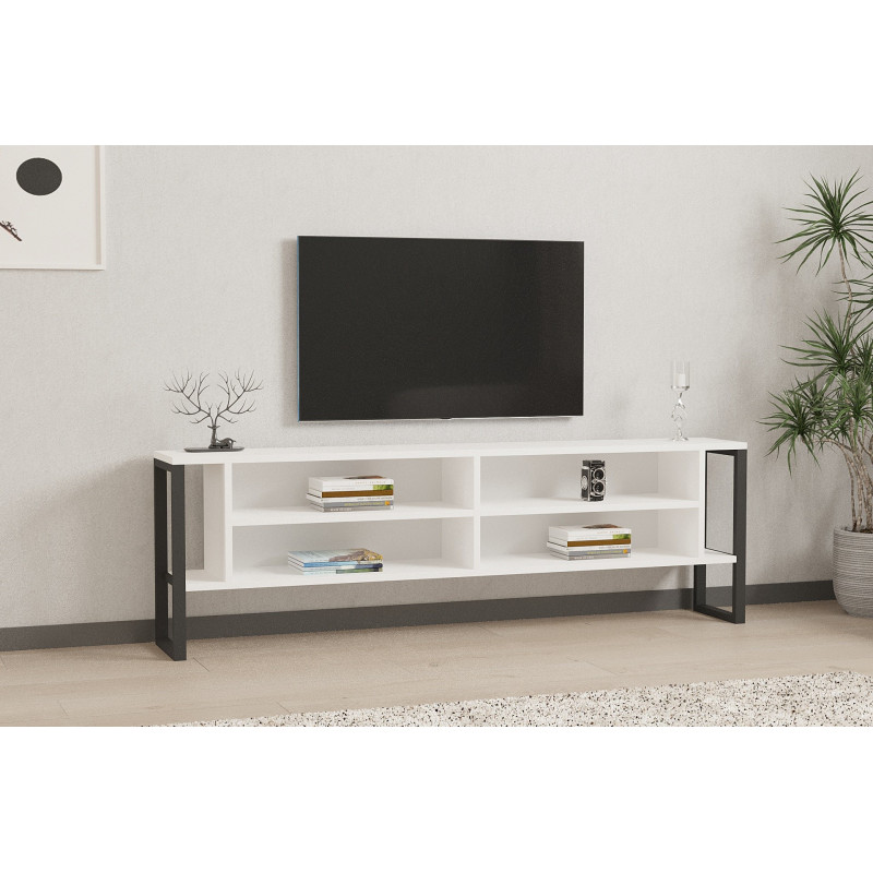 Mueble TV Cupe blanco Practica Hogar Mueble TV Cupe blanco Practica Hogar