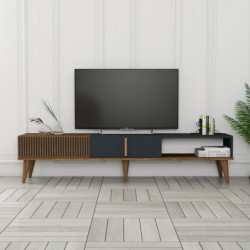 Mueble TV Milan Alt antracita nogal Practica Hogar