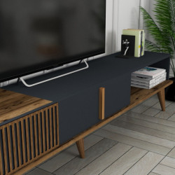 Mueble TV Milan Alt antracita nogal Practica Hogar