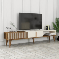 Mueble TV Milan Alt crema nogal Practica Hogar