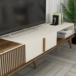 Mueble TV Milan Alt crema nogal Practica Hogar