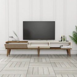 Mueble TV Milan Alt crema nogal Practica Hogar