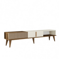 Mueble TV Milan Alt crema nogal Practica Hogar