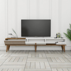 Mueble TV Milan Alt blanco nogal Practica Hogar