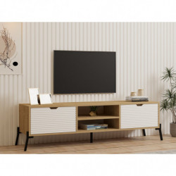Mueble TV Nost zafiro roble blanco Practica Hogar