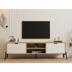 Mueble TV Nost zafiro roble blanco Practica Hogar