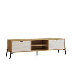 Mueble TV Nost zafiro roble blanco Practica Hogar