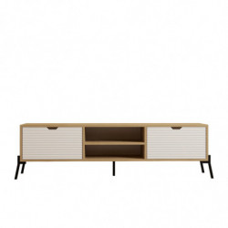 Mueble TV Nost zafiro roble blanco Practica Hogar