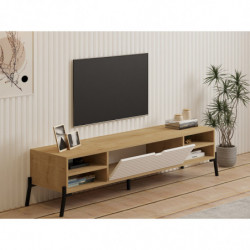 Mueble TV Santa zafiro roble blanco Practica Hogar