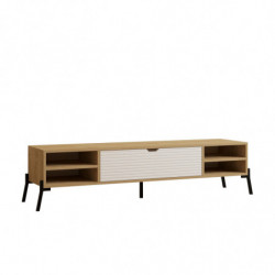 Mueble TV Santa zafiro roble blanco Practica Hogar