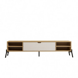 Mueble TV Santa zafiro roble blanco Practica Hogar