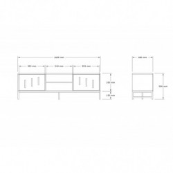 Mueble TV Shape roble zafiro Practica Hogar