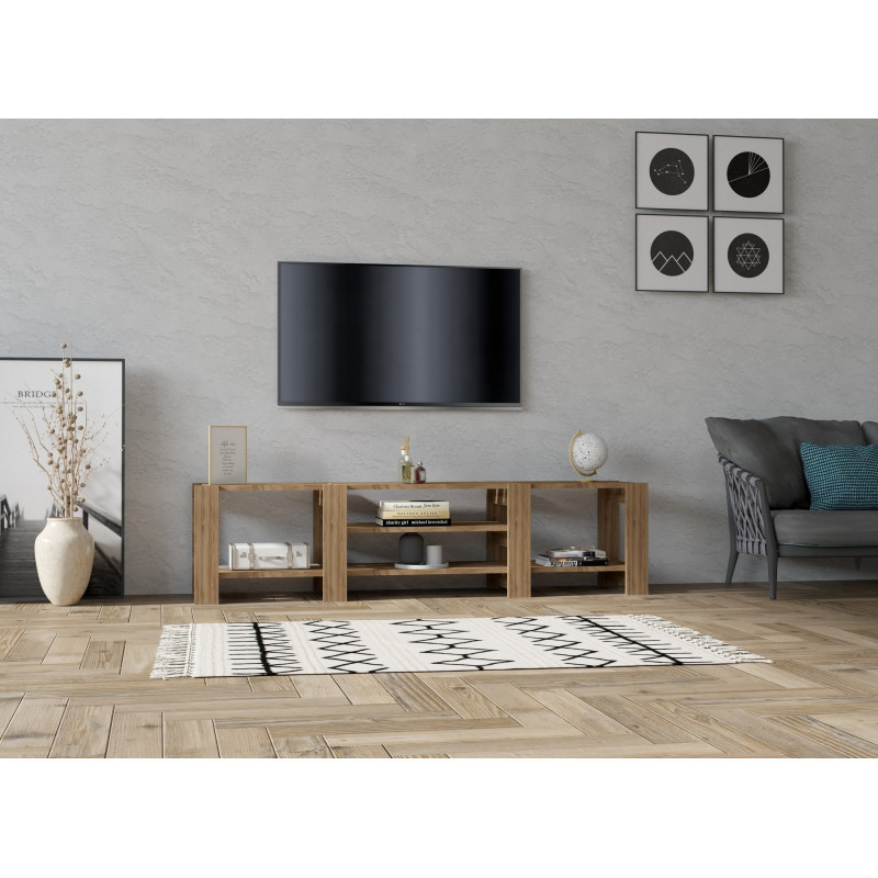 Mueble TV Technic nogal Practica Hogar Mueble TV Technic nogal Practica Hogar