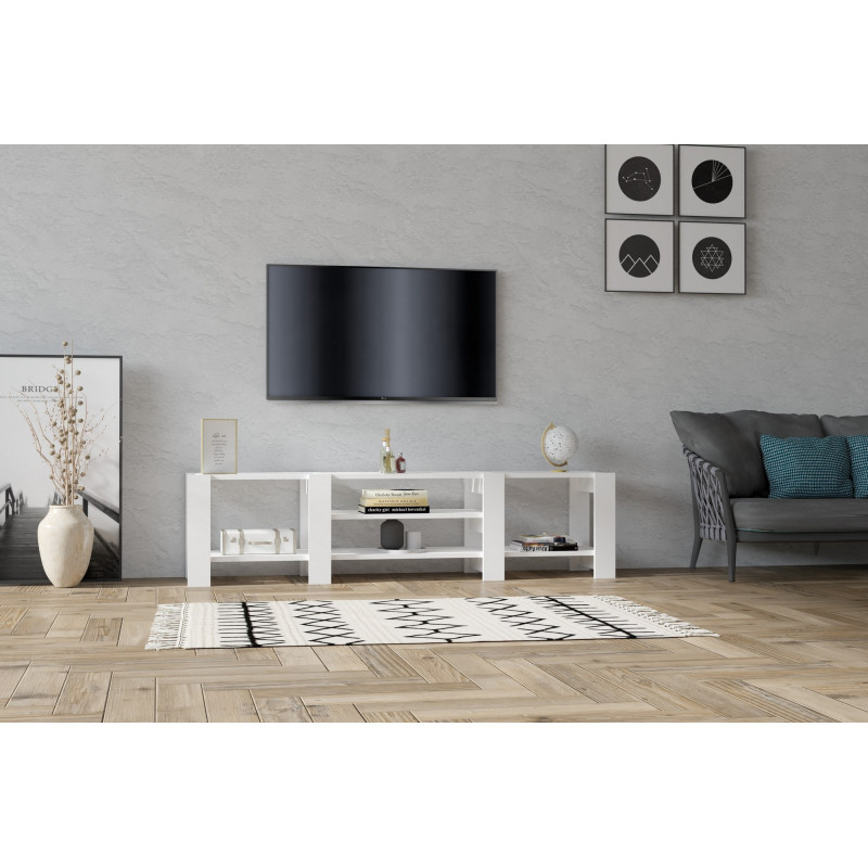 Mueble TV Technic blanco Practica Hogar Mueble TV Technic blanco Practica Hogar